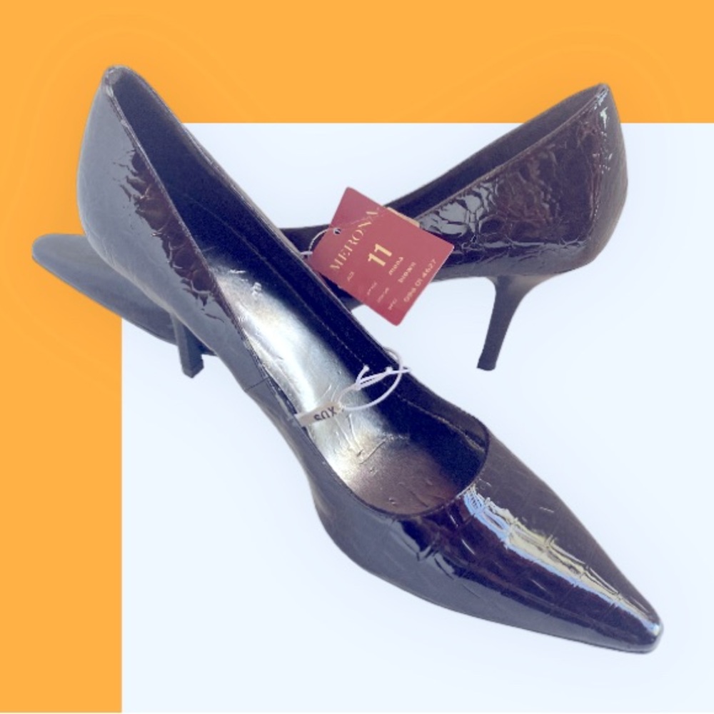 Merona Darker brown alligator skin Hills.